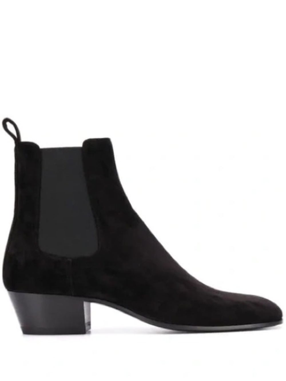 Yves Saint Laurent Black Suede Chelsea Boot